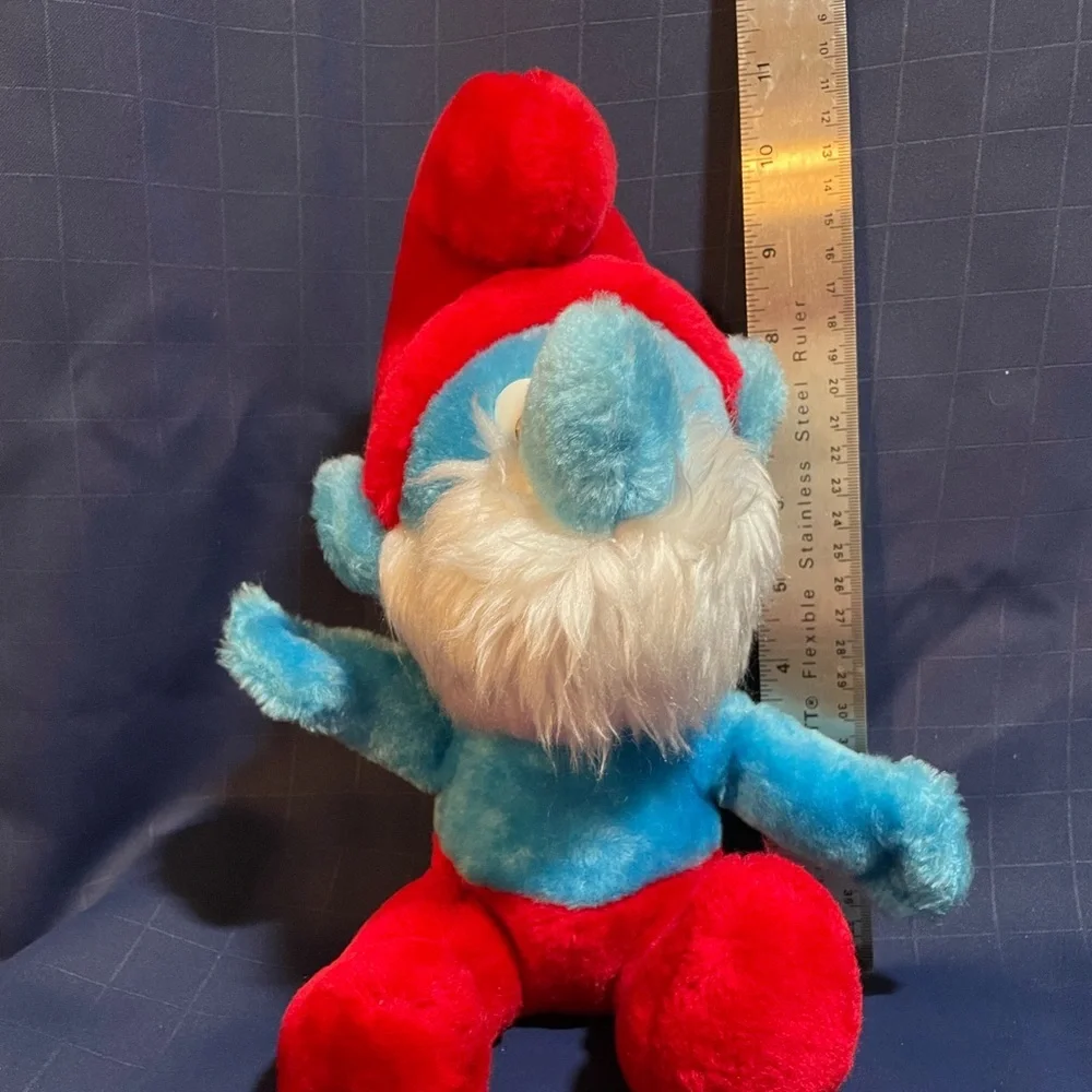 VTG 1979 Wallace Berrie & Co. Peyo ‘Papa Smurf’ plush 11” tall - Picture 7 of 10